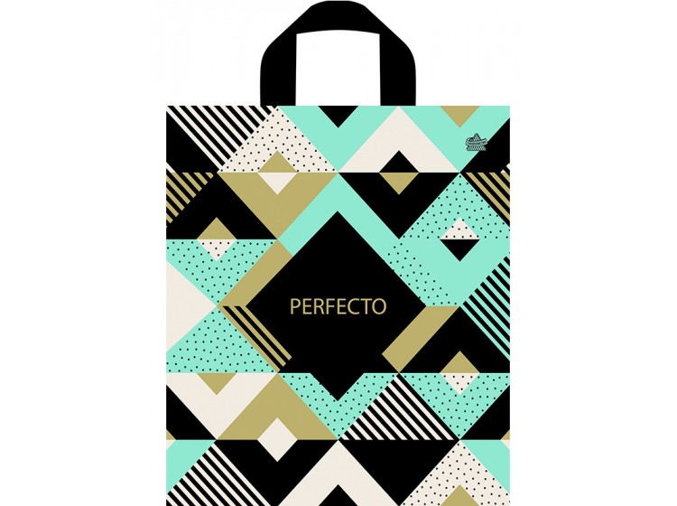 Мешок  ПВД (петля) 350*310 (95мкр) Перфекто Ромбэ ментоловый